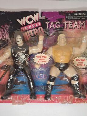 1997 WCW MONDAY NITRO Tag Team Sting & Lex Luger Action Figures New in Package